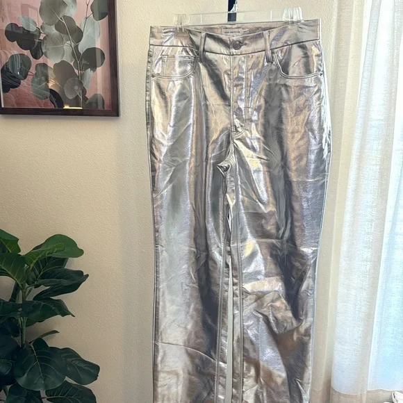 Good American Metallic Pants - NWOT Size 10/30 - Picture 4 of 7